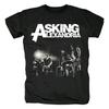 Винтажная футболка Панк-рок футболка Футболка Asking Alexandria Мужские хлопковые футболки Топы Графический Скелет Уличная одежда Хип-хоп футболки...