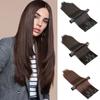 22" Hairpiece 140g Straight 16 Clips In Hair Extensions Heat Resistant Fiber Hairpiece for Women