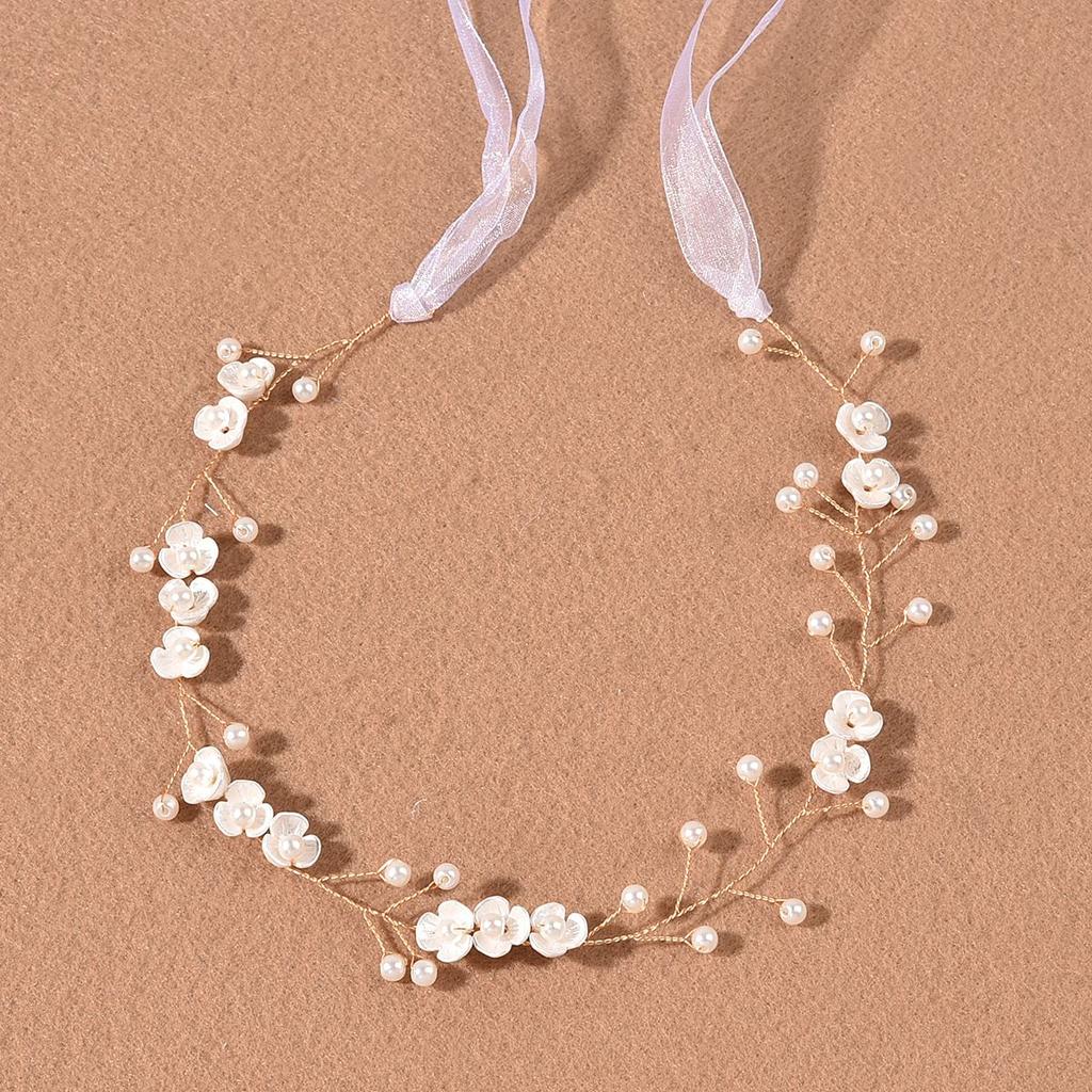 Головной убор для девочек, аксессуары для волос, головные уборы ручной работы, повязки на голову для невесты, жемчужная лоза для волос