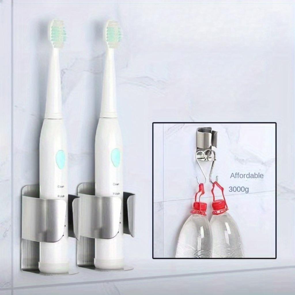 1 шт. Держатель для зубных щеток из нержавеющей стали, настенный, Органайзер для зубных щеток и зубной пасты, Прочная полка для ванной комнаты, Современный дизайн