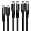 Ctoc Cable 3m USB C Cable 3m [Set of 3 3m X 2 / 1m] Type-c Cable Type-c USB C To C Set Compatible with iPhone 15 Pro, iPhone 15 Pro Max