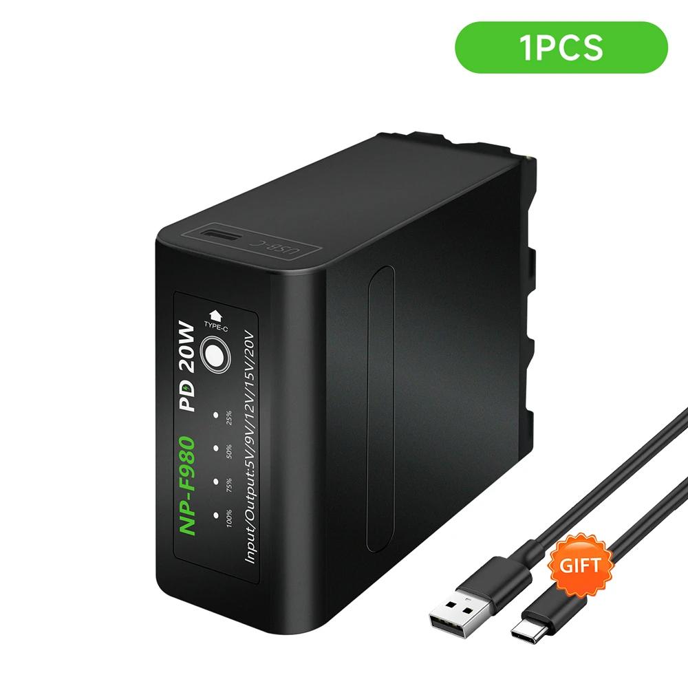 PD20W Fast Charging NP-F980 F960 F970 NPF980 Battery With USB Charging Output for Sony CCD-TRV35 TRV940 CCD-RV100 DCR-TR7