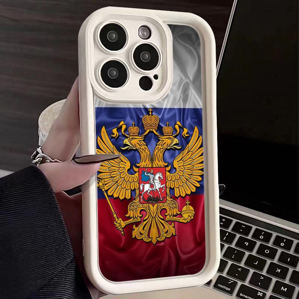 Ae96 Россия эмблема флаг дизайн арт защитные чехлы для телефонов для Xiaomi Poco X5 M6 Redmi Note 13 12 11 Pro 13C 12C A3 9 10 12S ангельские глазки задняя крышка из ТПУ