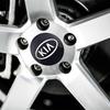 AABJC1 4Pcs 56mm 60mm Car Wheel Center Hub Cap Cover Emblem Stickers For Kia Sportage 3 Rio Ceed Carnival Picanto Soul EV6 Niro Forte