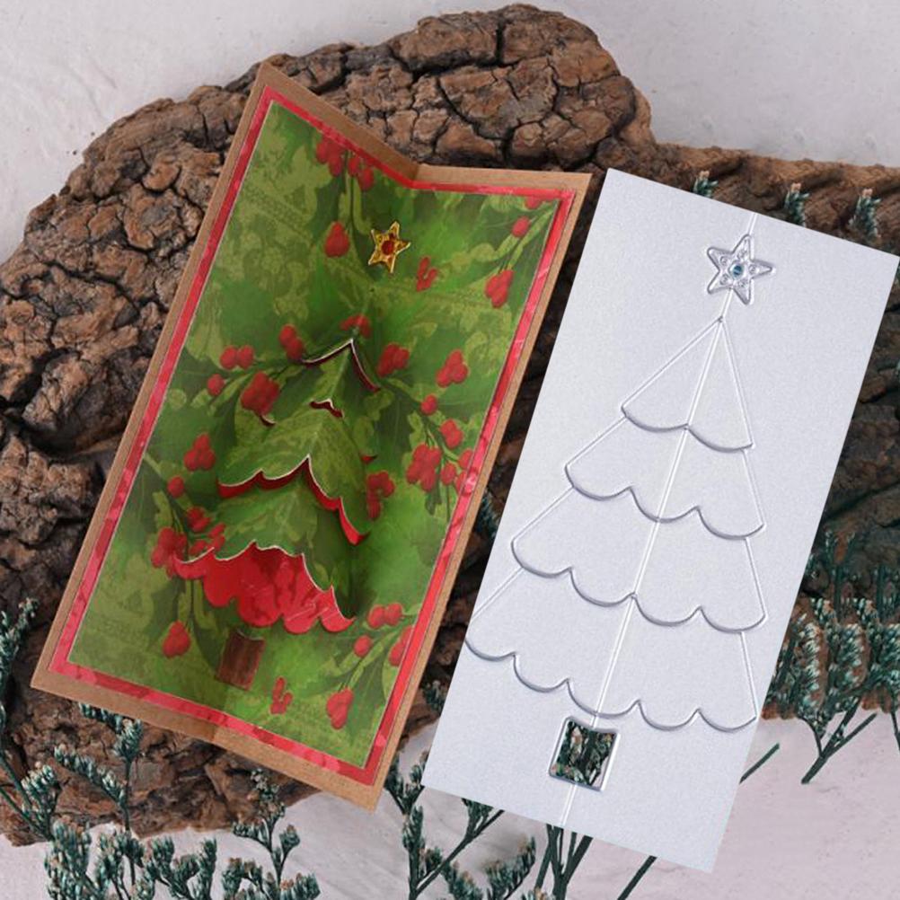 Christmas Tree Metal Cutting Dies Stencil Carbon Steel DIY Scrapbooking Album Paper Card Template Mold Embossing Mold