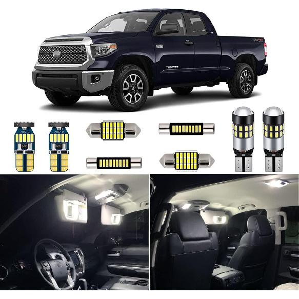 Super Bright 6000K White LED Interior Light Bulbs Kit Package for 2007- Toyota Tundra + tall Tool