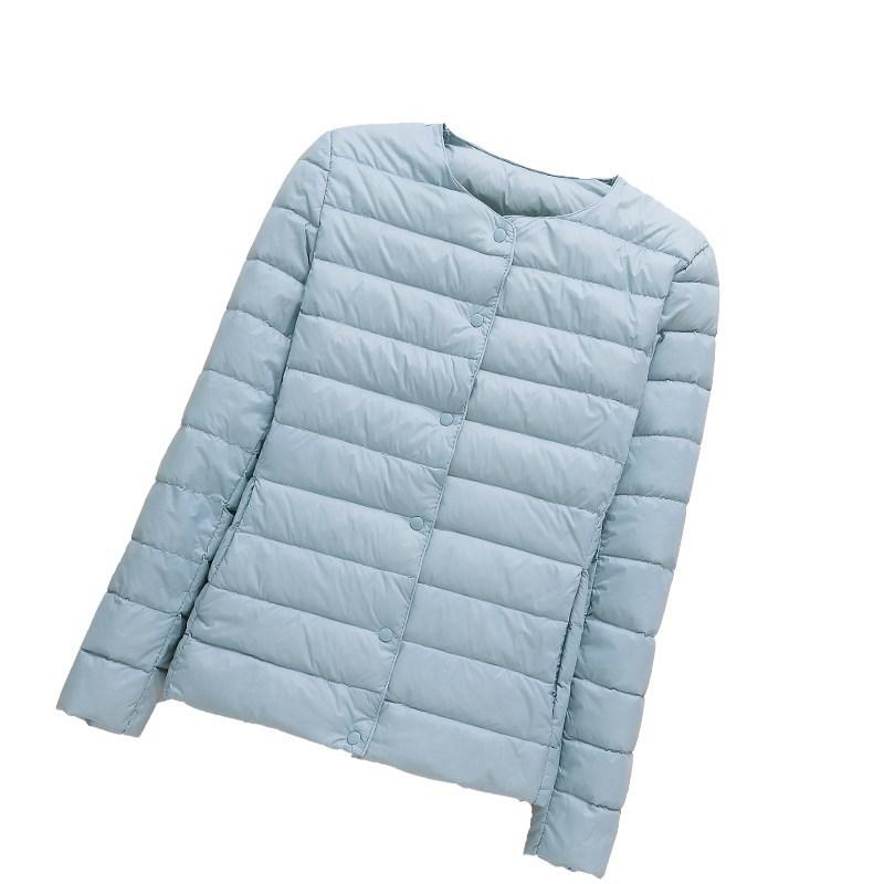 Зимняя женская пуховая куртка Ультралегкое пальто на утином пуху Короткая осенняя тонкая короткая куртка-пуховик