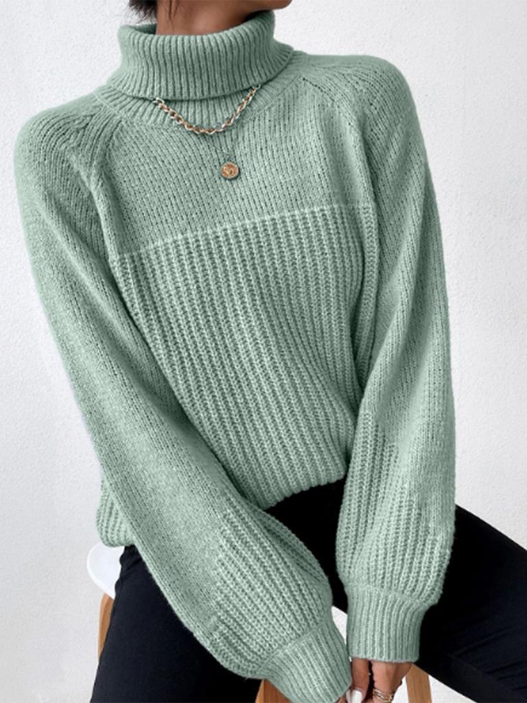 Loose Sweater Women's Solid Color Warm Pullover Top