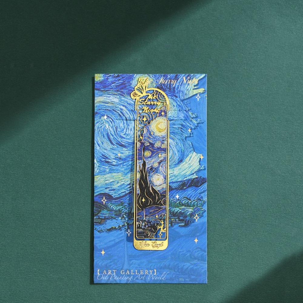Hollow Metal Bookmark Oil Painting Pagination Mark Multifunctional Book Page Marker  Gifts
