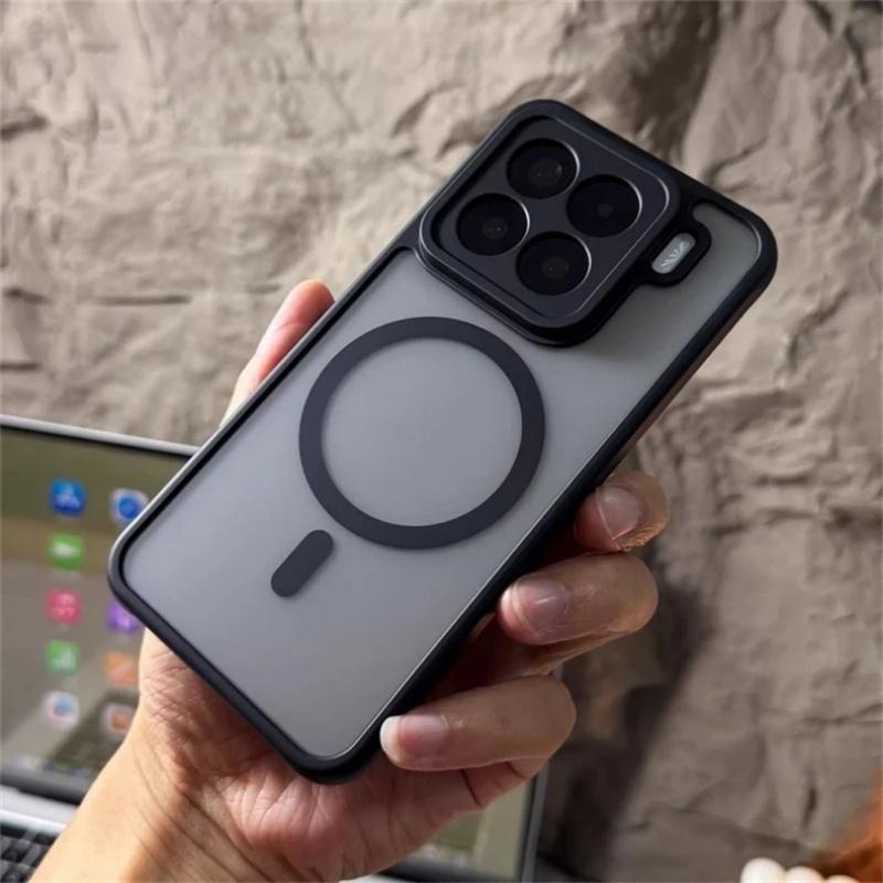 Чехол для Xiaomi 15T Pro Mi 15T 14T 15 Pro 15 Ultra, прочный, с магнитом, матовый, прозрачный, из ПК и акрила, жесткий корпус, противоударный бампер