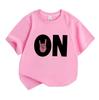 Kids Boys Girls 100% Cotton Crew Neck Short Sleeve T-Shirt, Funny Rock Hand Sign ON Pattern Casual Soft Tees for Daily Wear Hip Hop Music Themed Tops