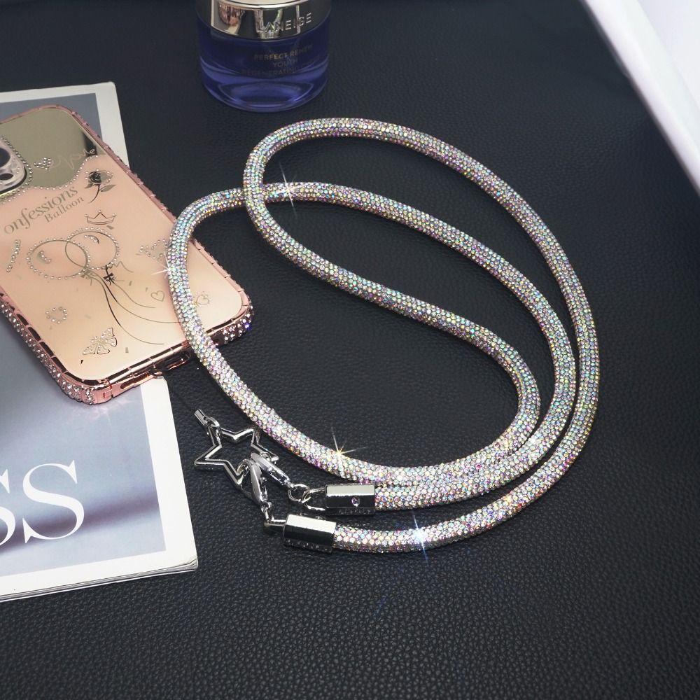 Яркий шнурок для телефона со стразами, шнур для подвешивания на запястье, роскошный телефон, веревка для запястья, аксессуары для телефона