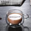Trendshome Decor 150 мл двухслойная термостеклянная чашка термостойкая кружка для чая и кофе с ручкой