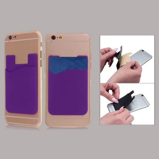 2 шт. Держатель для карт Силиконовый кошелек для телефона Однослойный Многофункциональный для банковской карты