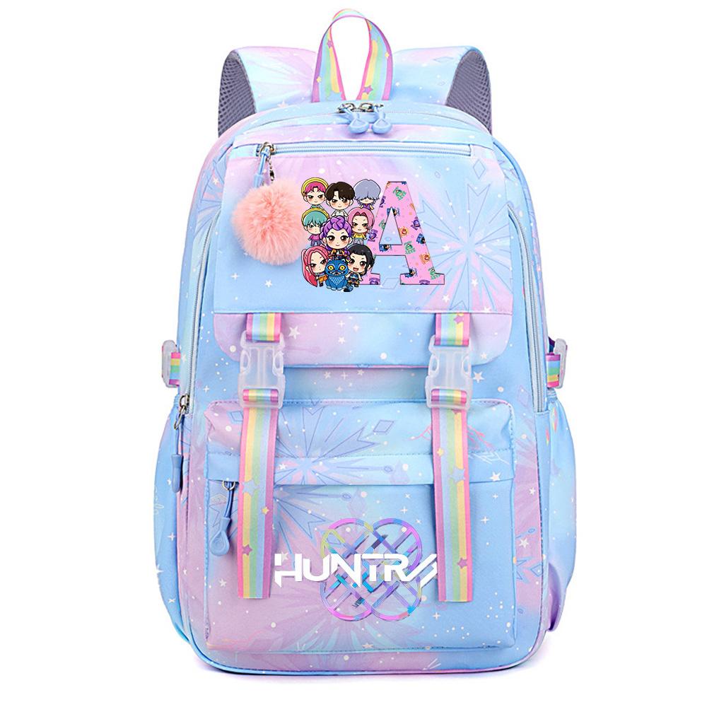 Cute K-Pop Demon Hunters Printed Large Capacity Waterproof Backpack Teenger Student Girl Boy Schoolbag Bookbag Women Large Capacity Travel Bag