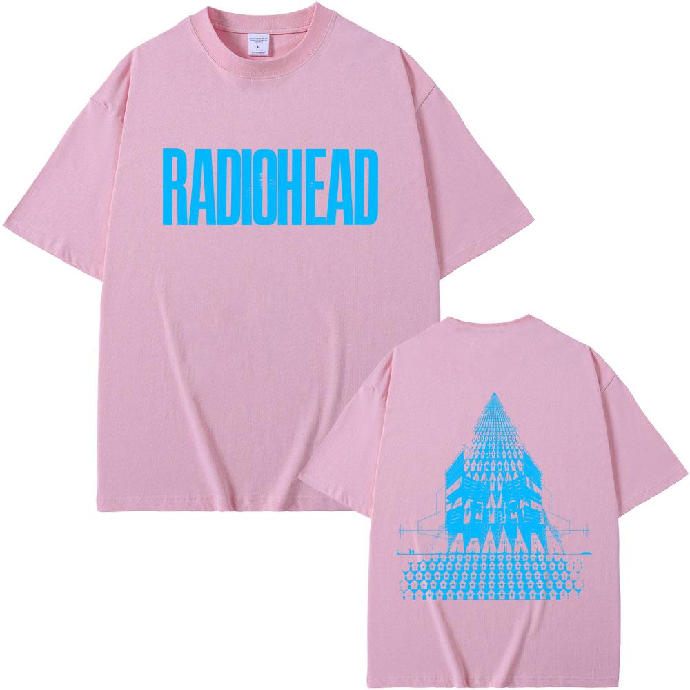 Radiohead Возвращение на сцену Европейский тур Футболки Мужские Женские Хип-хоп Рок Футболка Мужская Мода Оверсайз Футболки Уличная мода