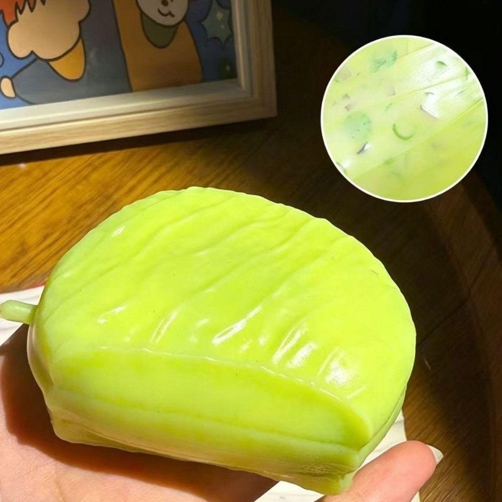 Sound Effects Cake Squeeze Toy Crunchy TPR Fidget Toy Crackling Food Squishy Toy Children's Gifts