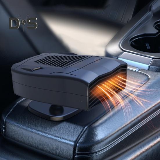 Car Heater with 360-degree Rotating Base Fast Heating 12V Portable Car SUV Winter Window Defrost Defogger