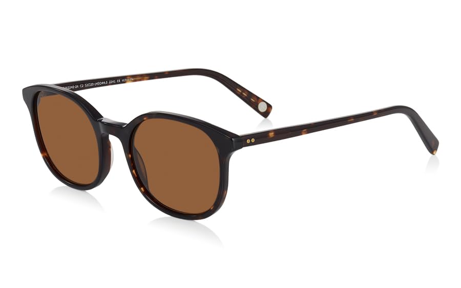 Большие солнцезащитные очки Веллингтон Защита от УФ-лучей Коричневая черепаховая оправа Для вождения Стильные Модные Европейская посадка [OWNDAYS] Мужские Женские EUSUN224B-2A-C2