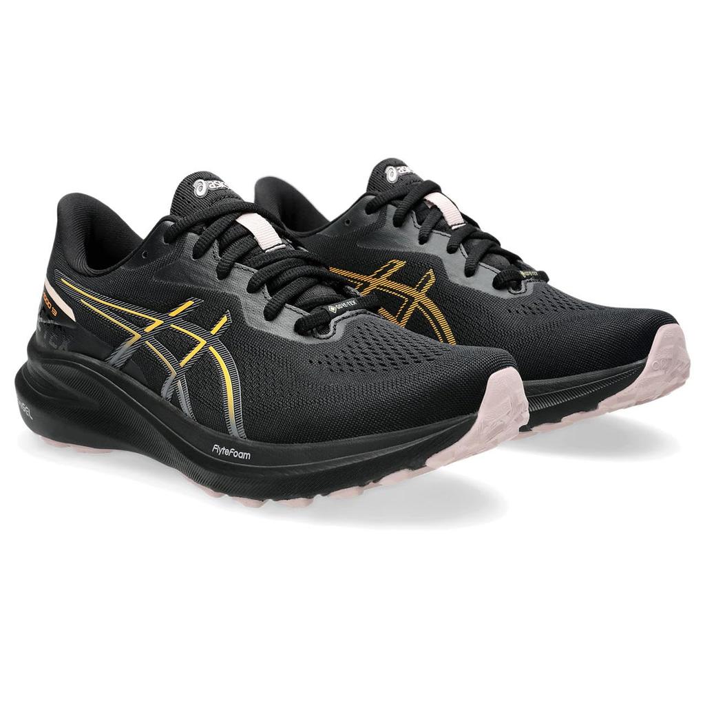 Asics 13 Беговые кроссовки GT-1000 Gore-Tex, женские, черно-оранжевые, 24.5 (1012B661)