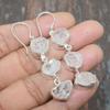 Crystal Quartz Rough Gemstone 925 Sterling Silver Handmade Wonderful Jewelry Earring