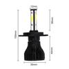 9003/H4 LED Headlight Bulbs Conversion Kit High/Low Beam 6000K Bright White 2pcs