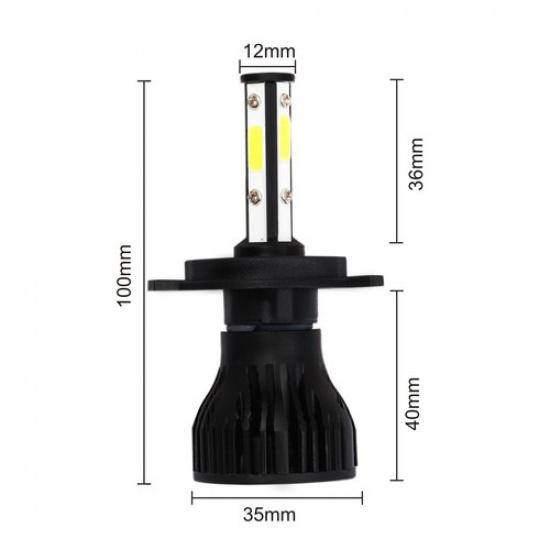 9003/H4 LED Headlight Bulbs Conversion Kit High/Low Beam 6000K Bright White 2pcs