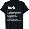 JACK Определение Персонализированное Имя Забавная Идея Подарка на День Рождения Футболка