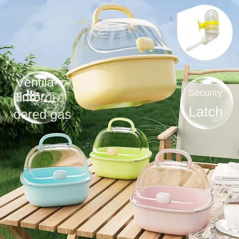 Portable Hamster Travel Carrier Breathable Small Pet Carrying Box  Hedgehog