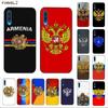 FHNBLJ Армения Албания Россия флаг эмблема черный чехол для телефона из ТПУ чехол для Samsung A10 20s 71 51 10 s 20 30 40 50 70 A30s