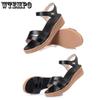 Women's Sandals Summer New Soft Leather Flat Bottom Sandals Simple and Versatile Mom Sandals Middle-aged Anti-slip Open Toe Sandals