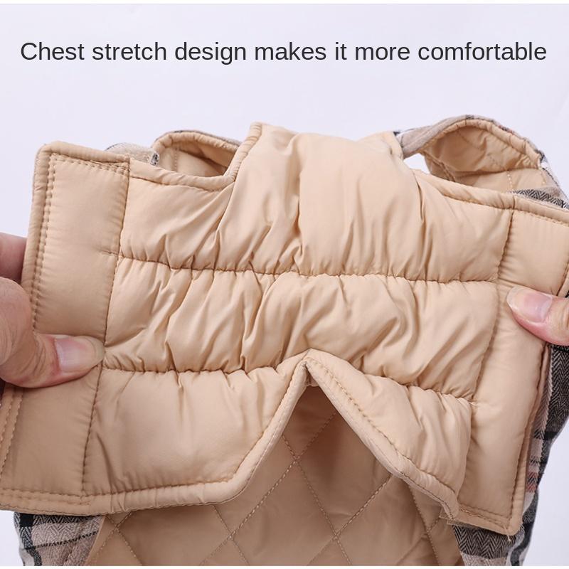Pet Clothing Waterproof and Warm In Autumn and Winter, Big Dog Dog Clothes Fashion, Wearing Dog Clothes On Both Sides.