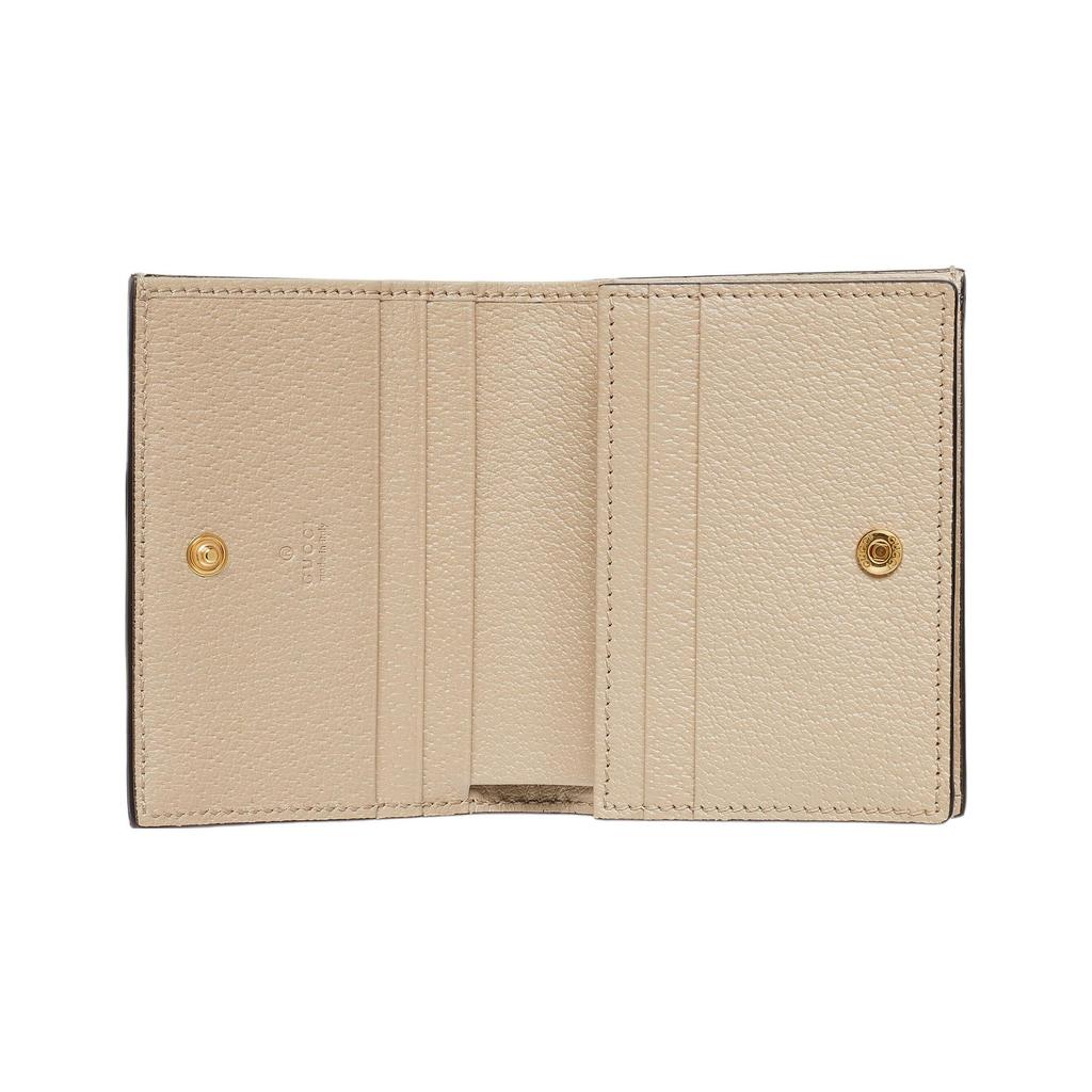 Gucci Ophidia Logo Stripe Canvas And Leather Wallet Women wallet Beige White 523155-UULAG-9682