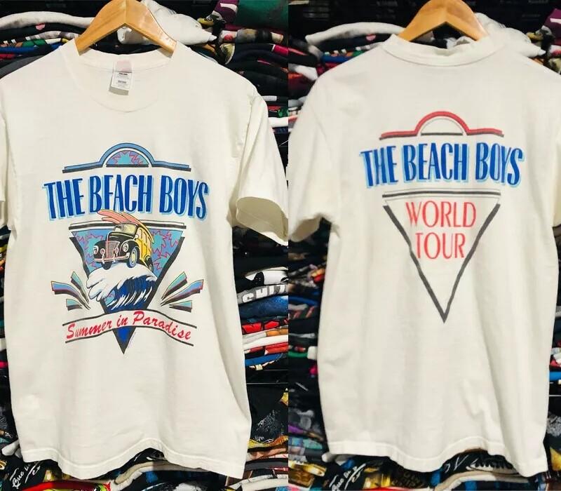 Футболка унисекс The Beach Boys Band Summer In Paradise 2-сторонняя Мировой тур Белая