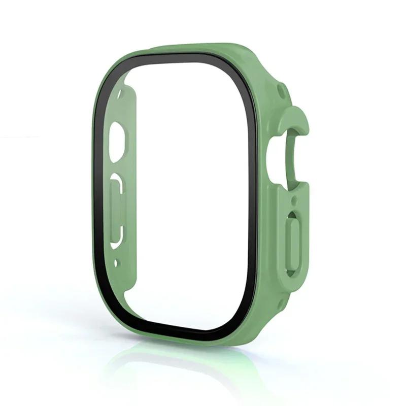 Жесткий Чехол для Apple Watch Ultra 3/2 49мм Защита Экрана Закаленное Стекло Бампер Защита от Царапин для iWatch Ultra 3/2/1 49мм