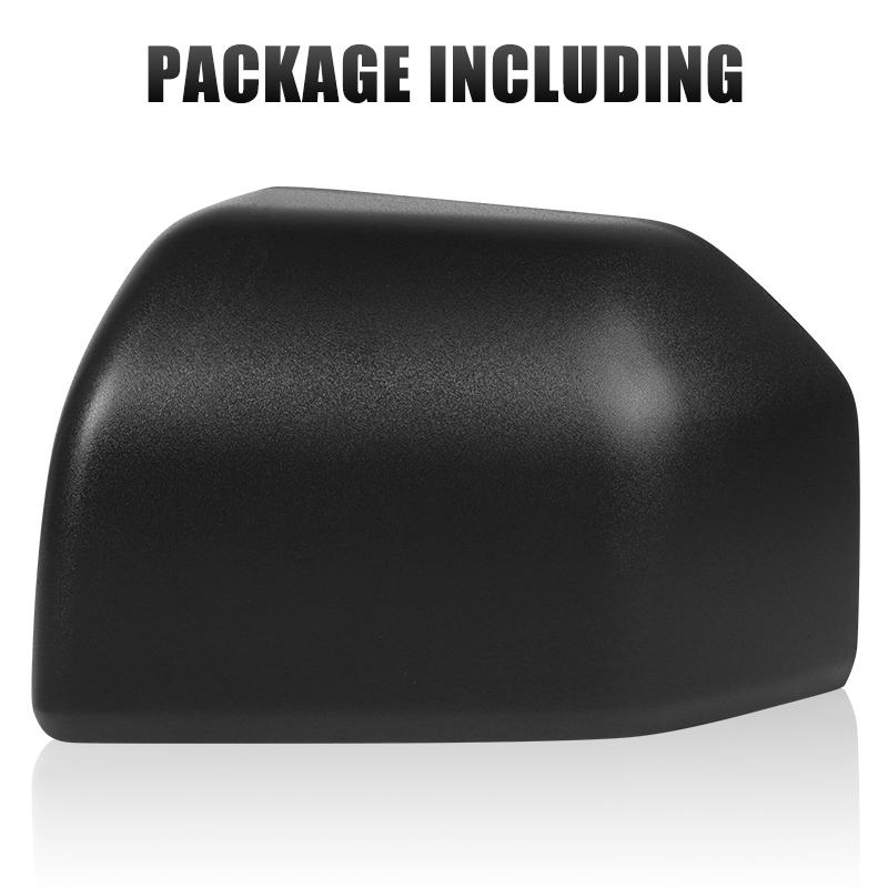 Raer Mirror Covers Cap For Ford F-150 Pickup Truck 2015 2016 2017 2018 Texture Black/Glossy Black Left Right Replace