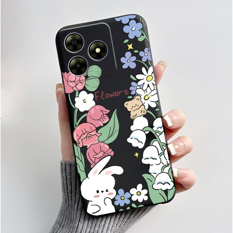 For Blackview Wave 8C 6.56" Wave 8 Black View Wave8C Wave8 Back TPU Soft Silicone Phone Case Luxury Cute Love Rabbit Funny Cover