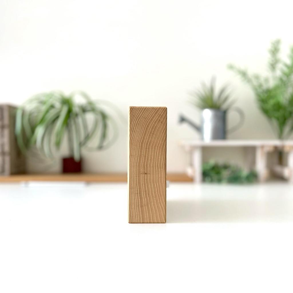 KATOMOKU Dual Use Clock 4 Natural km-95NARC Wall/Tabletop Use Radio-Controlled Clock with Continuous Second Hand, 14cm