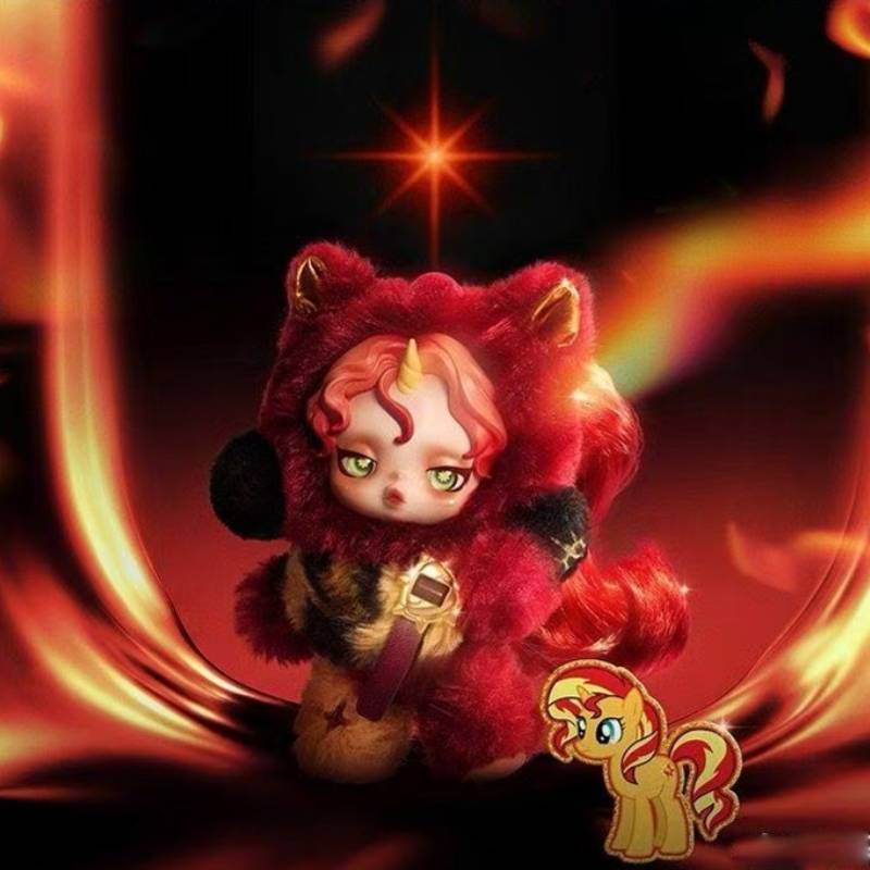 Плюшевая игрушка Skullpanda X My Little Pony, слепой бокс, из мягкого плюшевого материала, для детей и коллекционеров