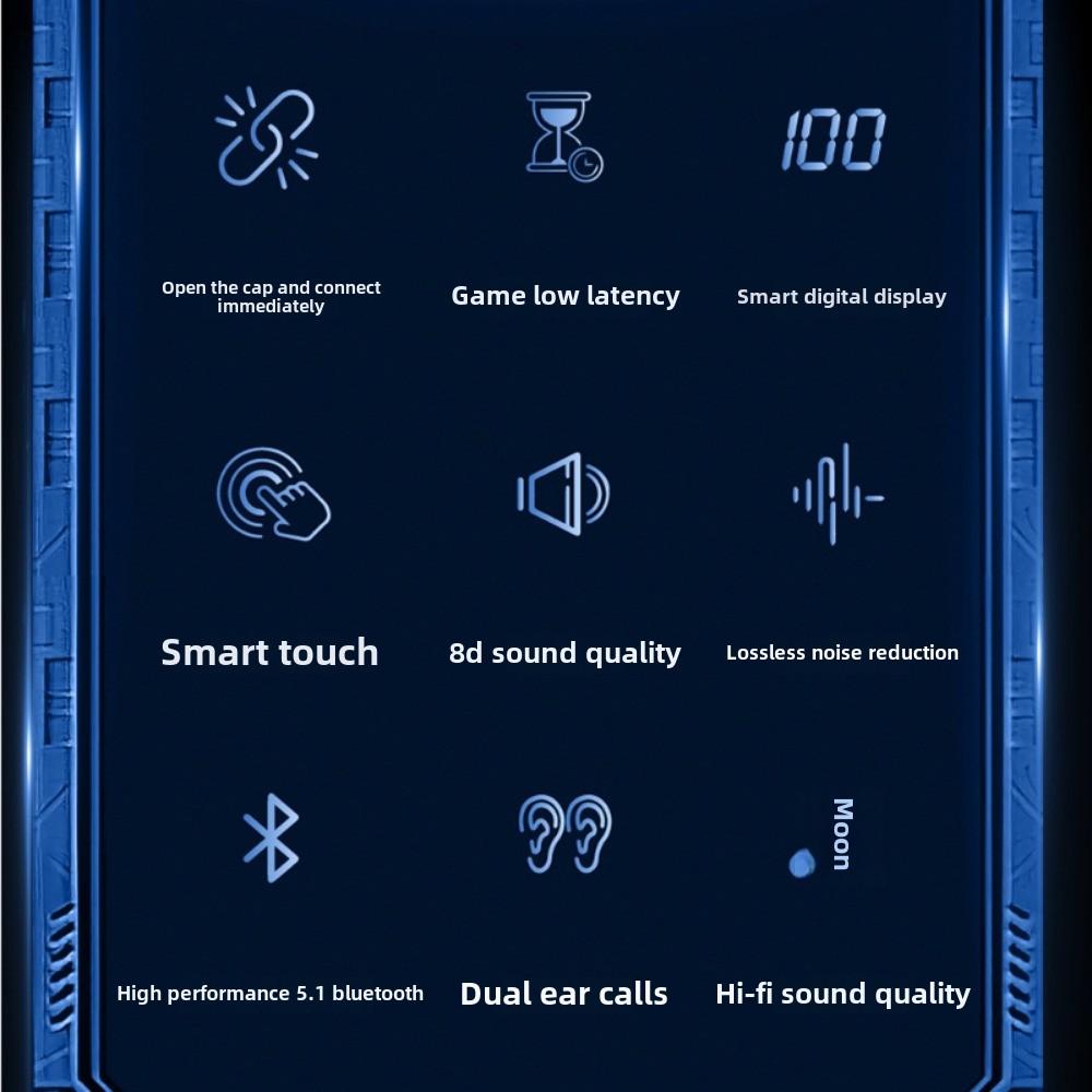 Новая Bluetooth-гарнитура с дисплеем Power Display, бинауральные стереонаушники-вкладыши, спортивные портативные TWS