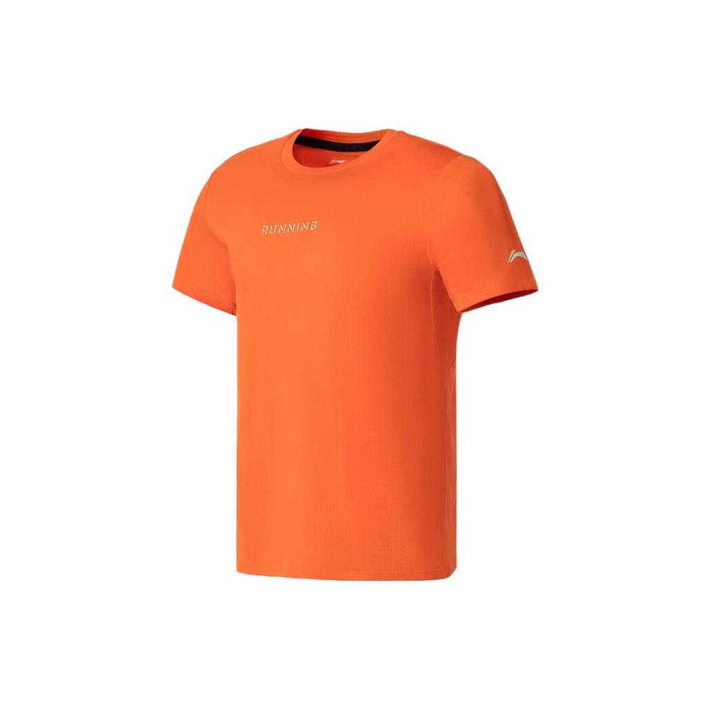 Li Ning Li Ning Коллекция для бега Футболка Мужская Оранжевый ATSS061-5