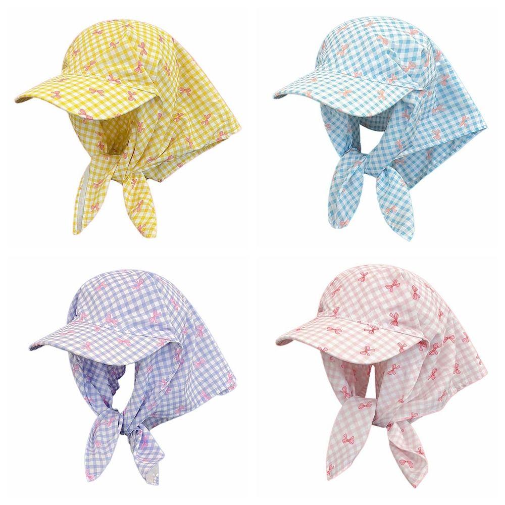 Bow Scarf Peaked Cap Rural Style Strappy Bandana Cap Fashion Headscarf Baseball Hat  Outdoor