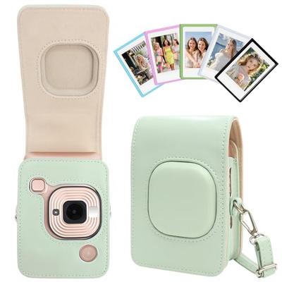 Чехол HIYQIN для Fujifilm Instax Mini LiPLAY, Защитная сумка для Instax Mini LiPLAY, с плечевым ремнем и магнитной фоторамкой, из ПУ кожи (зеленый)