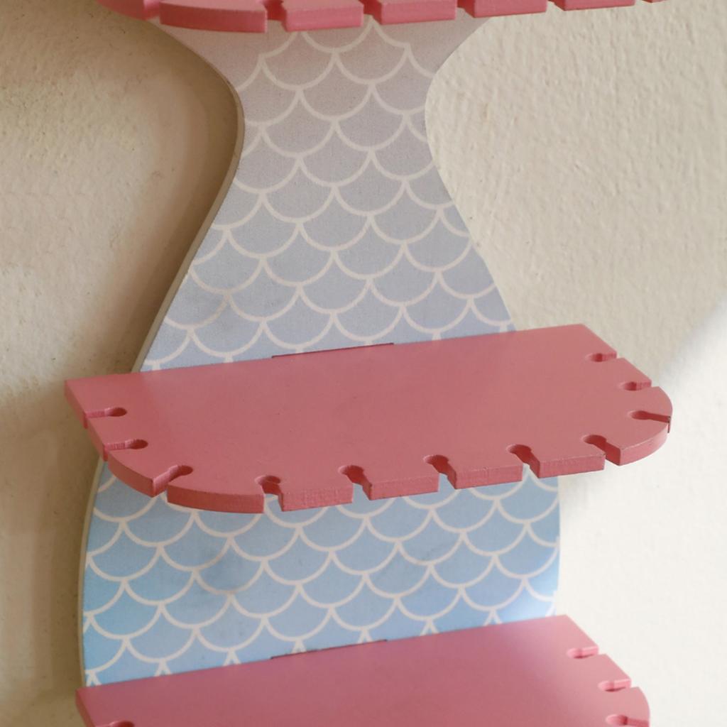 Розовые плавающие полки, настенные полки, деревянные полки для декора в морском стиле, декор для детской комнаты, настенный декор для детской спальни, подарки для девочек, украшения для вечеринки в стиле русалки