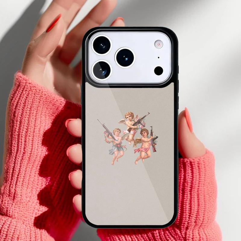 Эстетичный Чехол для Телефона Ангелы Эстетика для iPhone 17 16 15 14 13 Pro Max Задняя Крышка для 12 11 Pro Coque