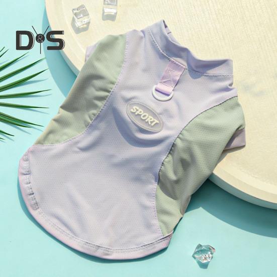 Солнцезащитная рубашка для собак, дышащая, быстросохнущая, охлаждающая футболка из ледяного шелка для собак, летняя одежда без рукавов для маленьких и средних собак