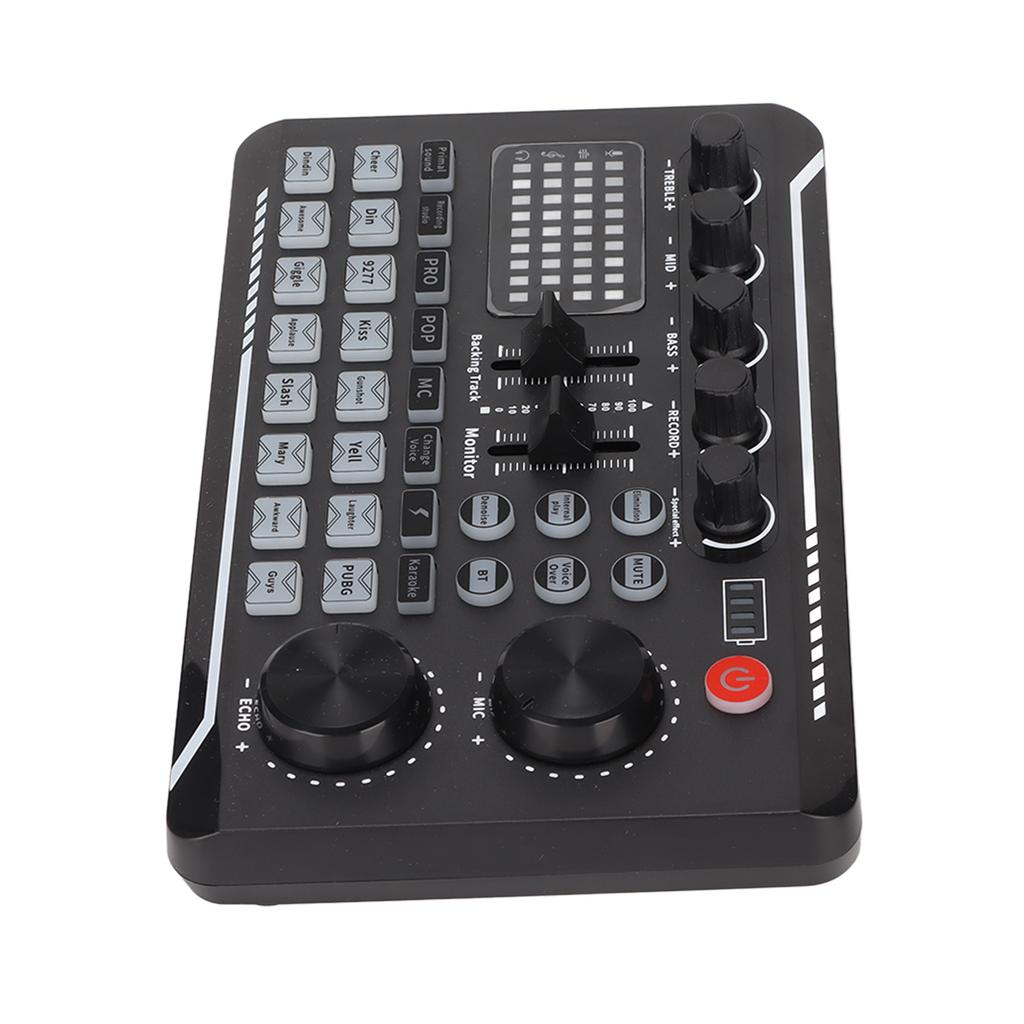 F998 Live Sound Card 16 Bits 44.1KHz Dual Channel Multifunctional Sound Mixer for Computers Mobile Phones