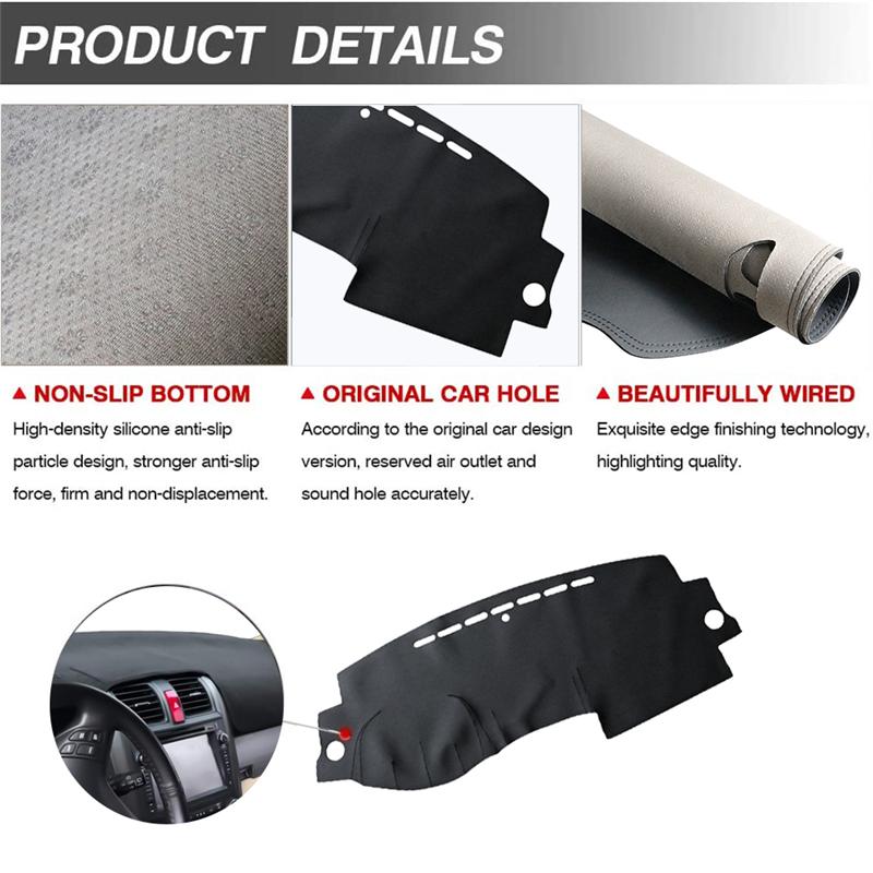 1 шт., чехол для приборной панели автомобиля, нескользящий коврик для приборной панели для Honda CR-V RE1 ~ RE5 RE7 2007 2008 2009 2010 2011 CR V CRV Car