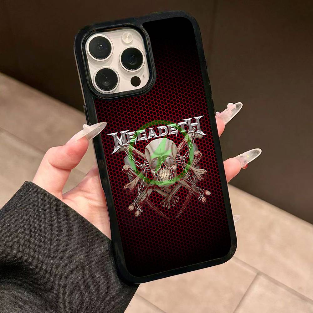 M-Megadeth Logo For Magesafe Magnetic Wireless Phone Case For IPhone 17 Pro Max Air 13 12 Mini 16 15 14 11