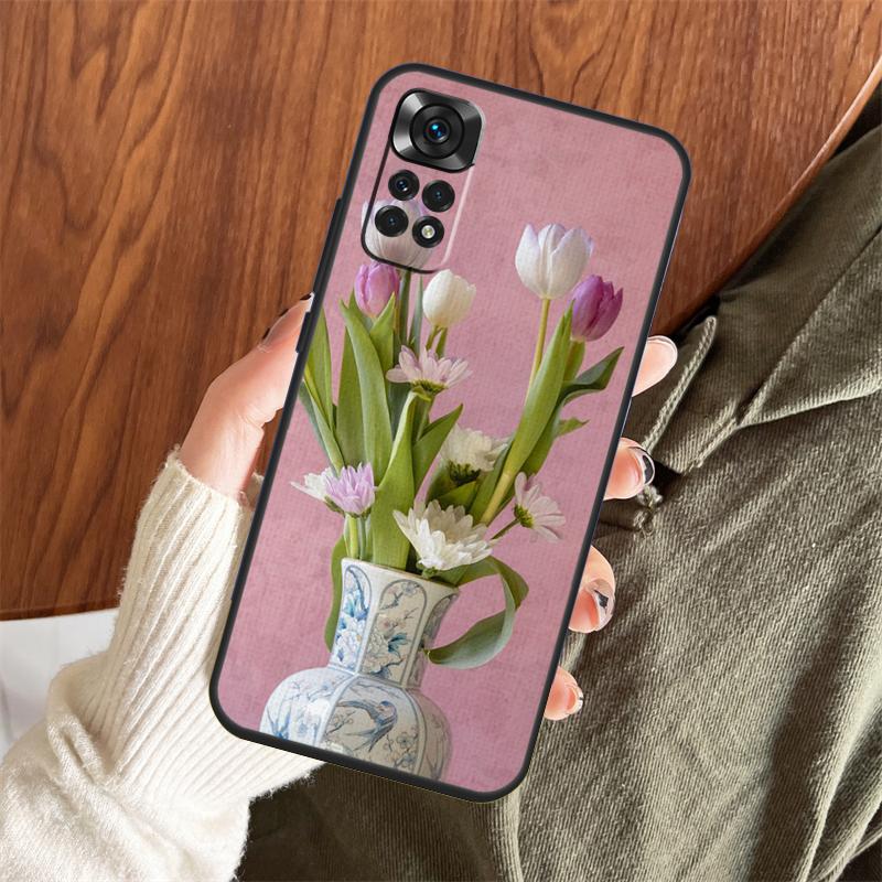 Цветы Тюльпаны Весенний Чехол Для Xiaomi Redmi Note 14 Pro 13 12 11 10 15 Pro Plus Redmi 15 C 13 10C 12C 14C 13C Обложка
